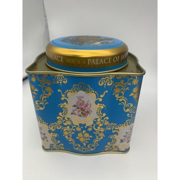 Royal Collection Buckingham Palace Royal Blend Tea Tin Teal Blue 2008 - Picture 2 of 8